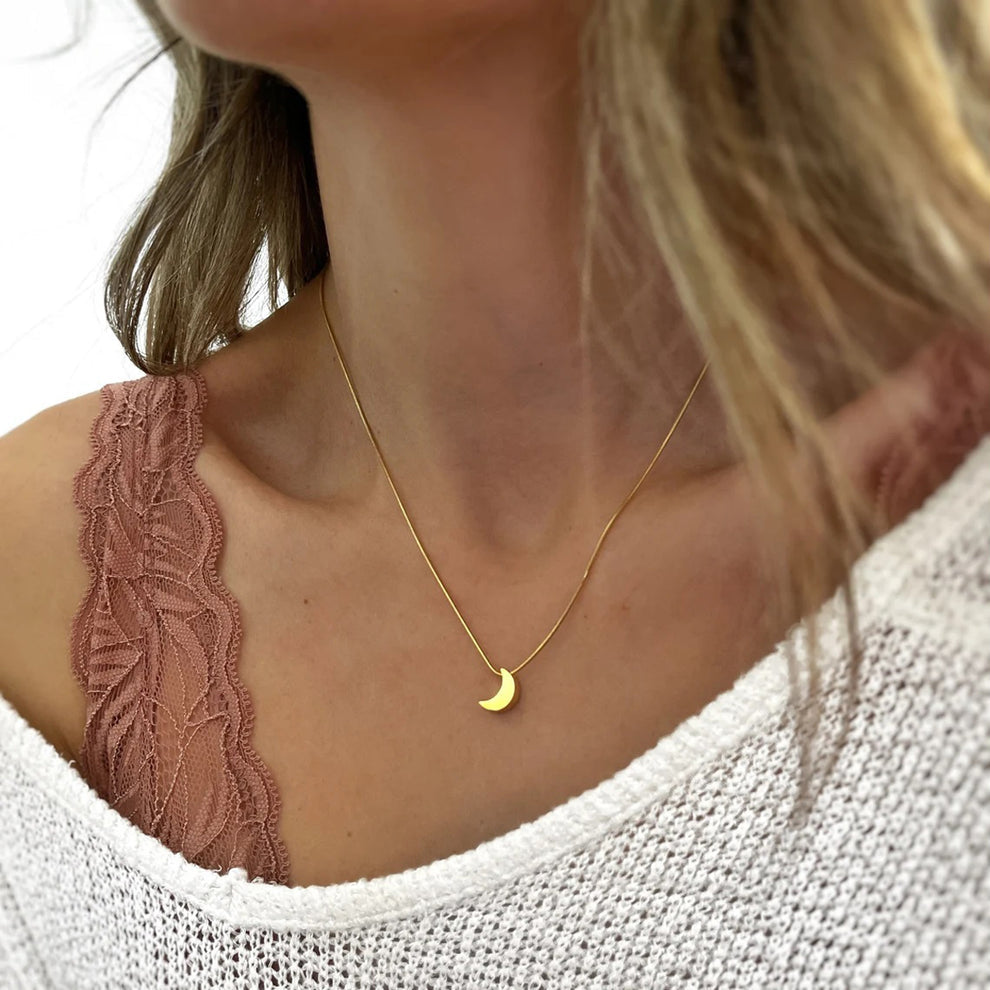 Celestial Crescent Moon Necklace