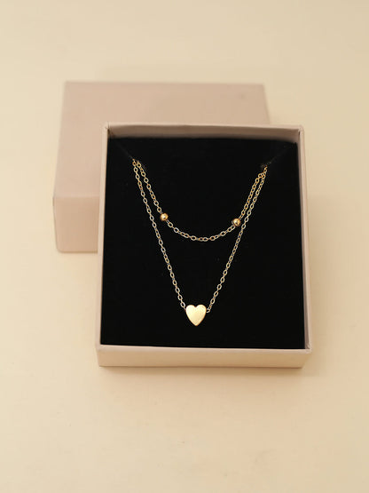 Chic Layered Heart Necklace