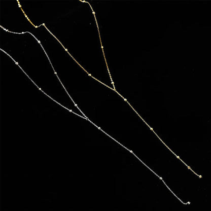 Elegant Beaded Lariat Necklace