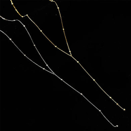 Elegant Beaded Lariat Necklace