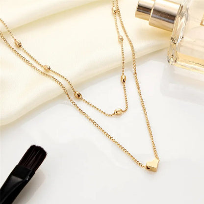 Chic Layered Heart Necklace