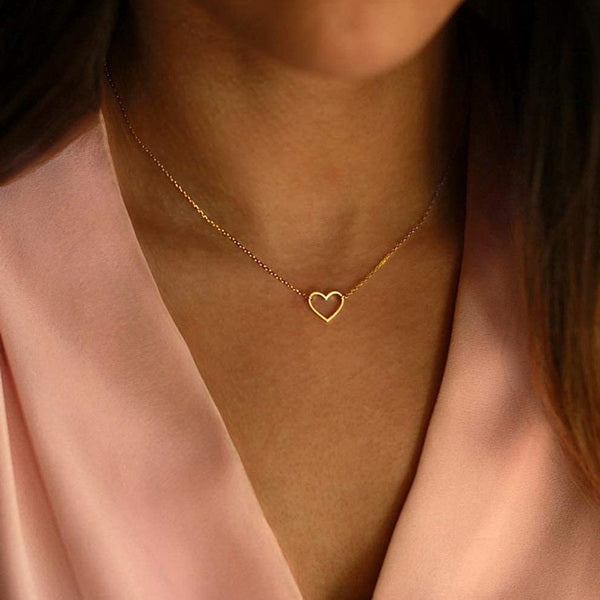 Dainty Open Heart Necklace
