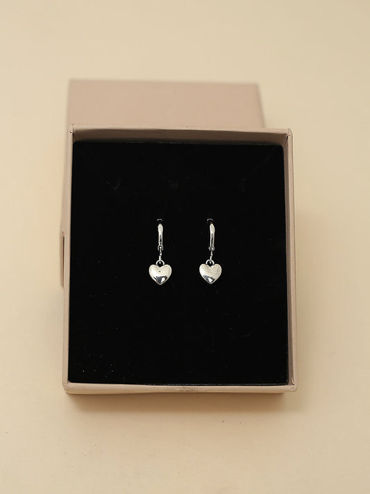 Sweetheart Charm Hoop Earrings