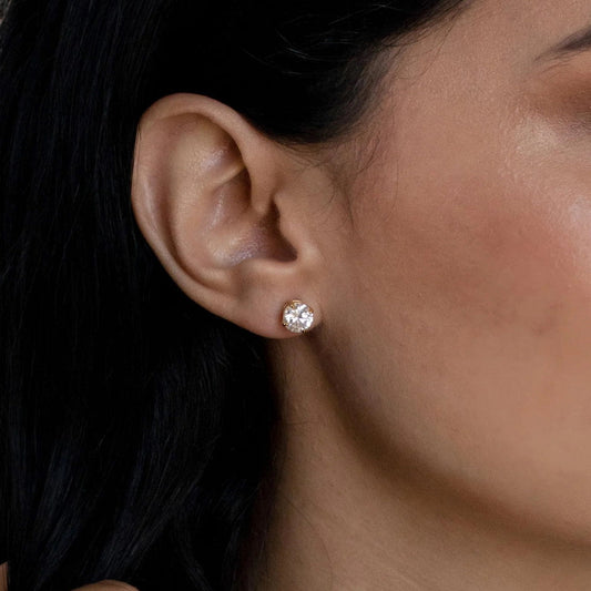 Classic Round Brilliant Stud Earrings