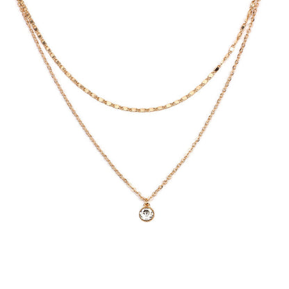 Elegant Layered Solitaire Necklace