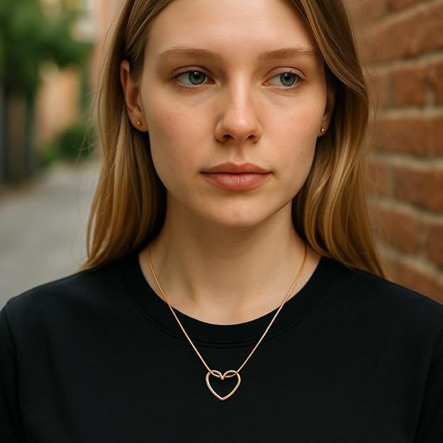 Modern Fluid Heart Necklace