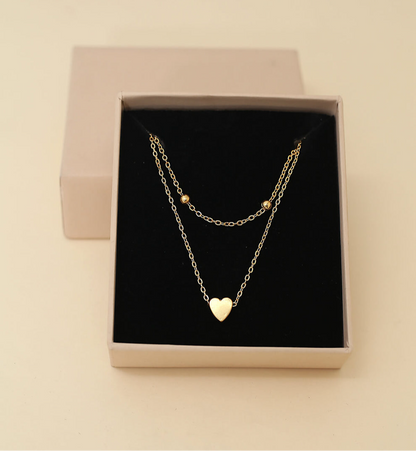 Chic Layered Heart Necklace