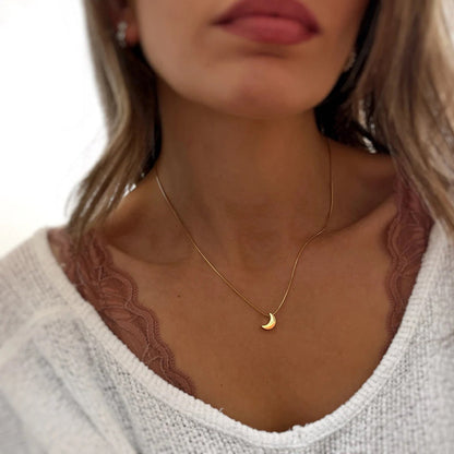 Celestial Crescent Moon Necklace