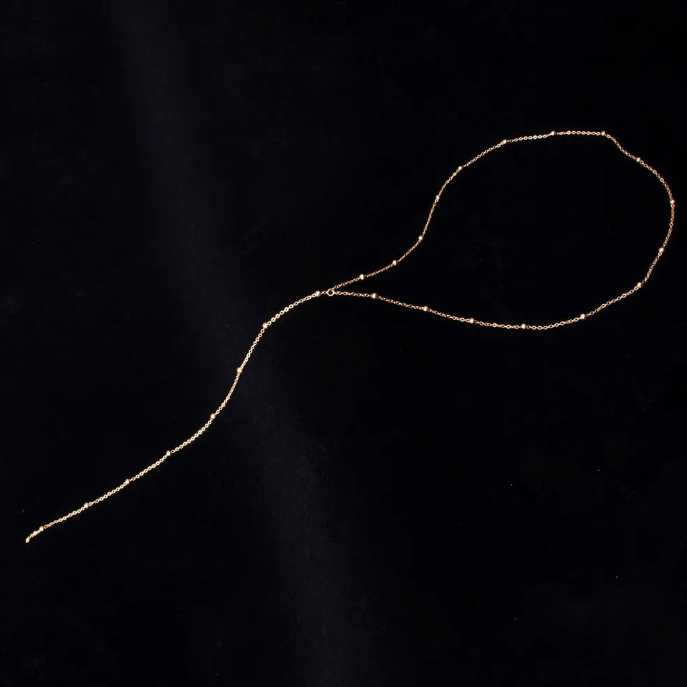 Elegant Beaded Lariat Necklace