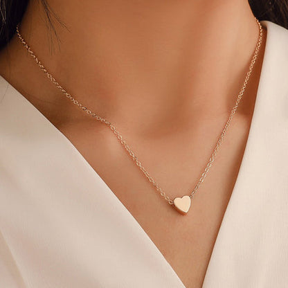 Gold Plated Tiny Minimalist Heart Necklace