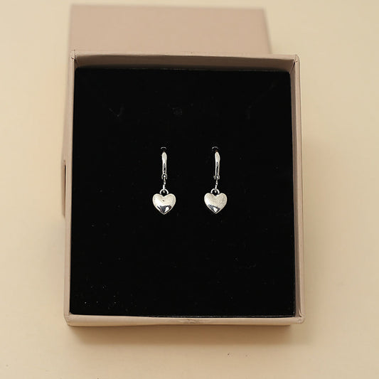 Sweetheart Charm Hoop Earrings