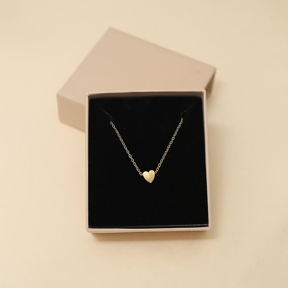 Gold Plated Tiny Minimalist Heart Necklace